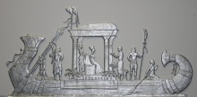 Nil.-/Prunkboot der Nofretete um 1340 v. Chr.